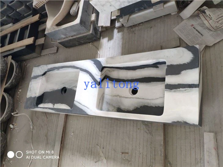 Panda White Marble Sinks Bathroom